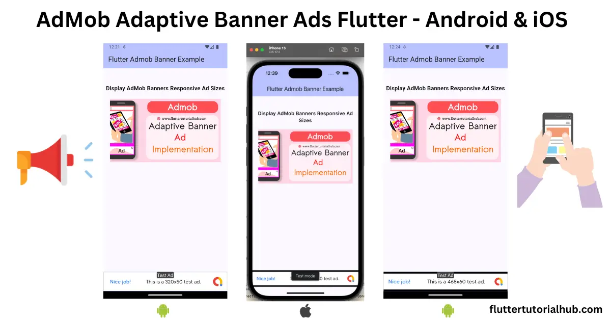 AdMob banner ads Flutter, Flutter AdMob banner example, AdMob adaptive banners, Banners responsive, AdMob banner ad sizes, AdMob banner size, Adaptive banner AdMob Flutter, AdMob banner ads example, Banner ad in Flutter