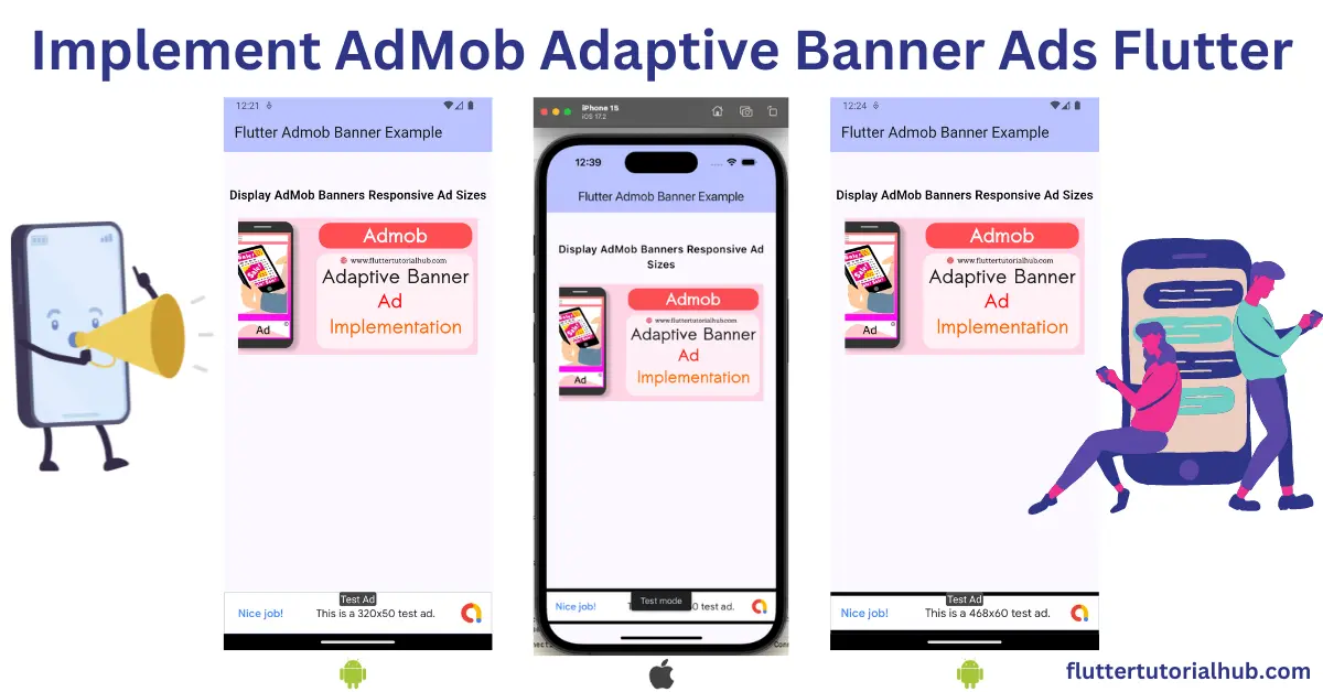 AdMob banner ads Flutter, Flutter AdMob banner example, AdMob adaptive banners, Banners responsive, AdMob banner ad sizes, AdMob banner size, Adaptive banner AdMob Flutter, AdMob banner ads example, Banner ad in Flutter