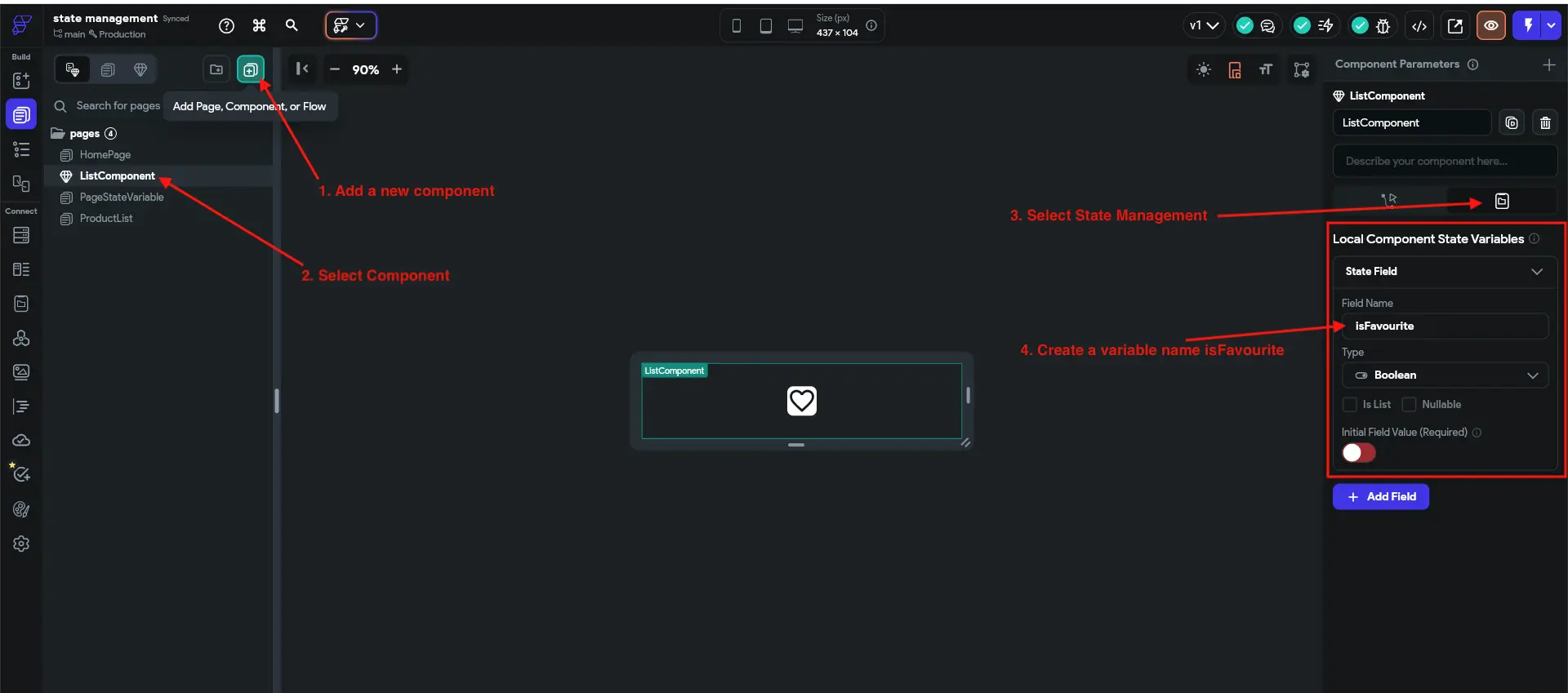 create a new Component State variable flutterflow, component state variable flutterflow, flutterflow component state, flutterflow update component state, flutterflow access component state, flutterflow set component state, component flutterflow, flutterflow component variable